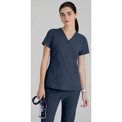 Barco One Pulse Scrub Top, Steel Grey, 4XL