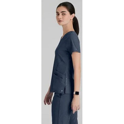 Barco One Pulse Scrub Top, Steel Grey, 4XL
