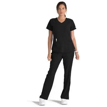 Skechers SK101 Breeze Female Scrub Top, Black, Size Medium