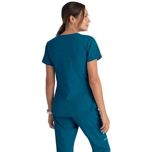 Skechers SK101 Breeze Female Scrub Top, Bahama, Size XL