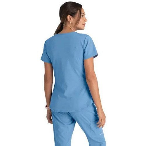 Skechers SK101 Breeze Female Scrub Top, Ceil, Size 2XL