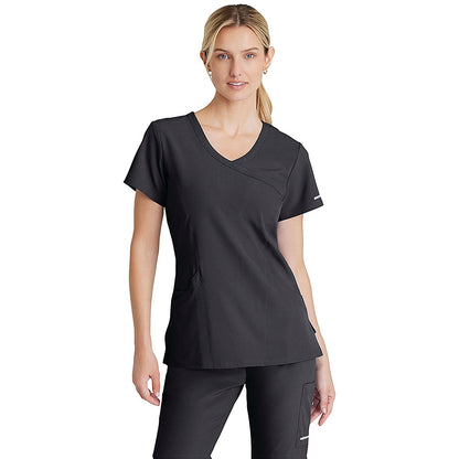 Skechers Female V Neck Scrub Top, Pewter, XL