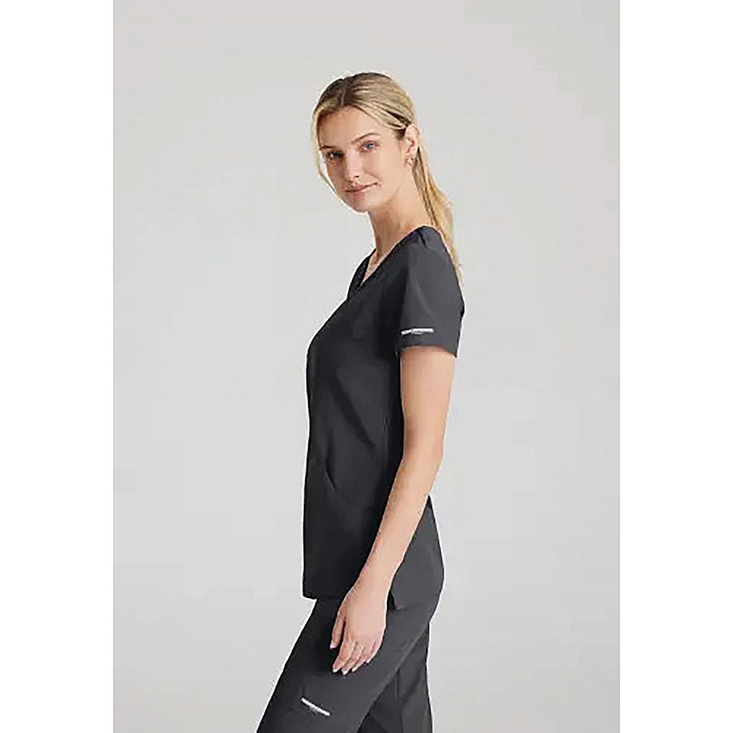 Skechers Female V Neck Scrub Top, Pewter, XL