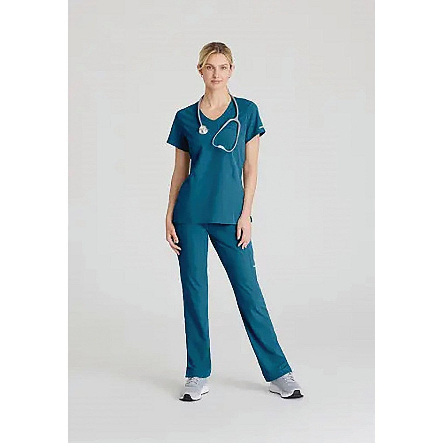 Skechers Female V Neck Scrub Top, Bahama, Large