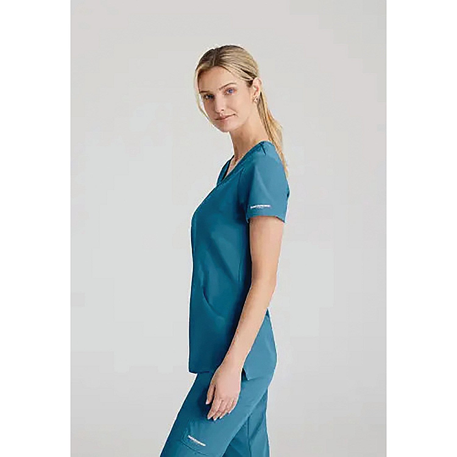Skechers Female V Neck Scrub Top, Bahama, Large Easy2Order : WIS11648