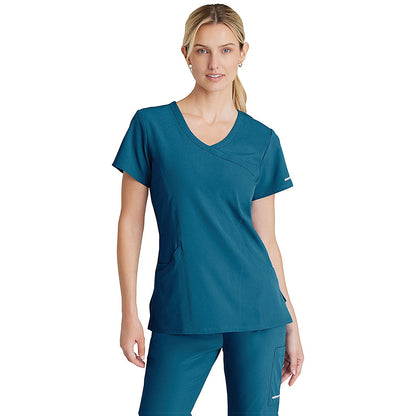 Skechers Female V Neck Scrub Top, Bahama, XL
