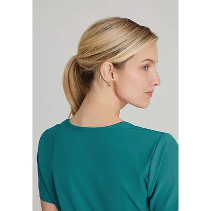 Skechers Female V Neck Scrub Top, Teal Blue, Large