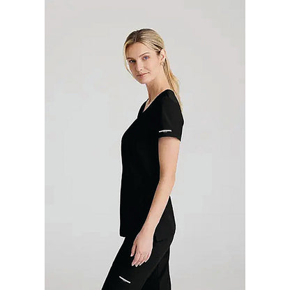 Skechers Female V Neck Scrub Top, Black, 2XL