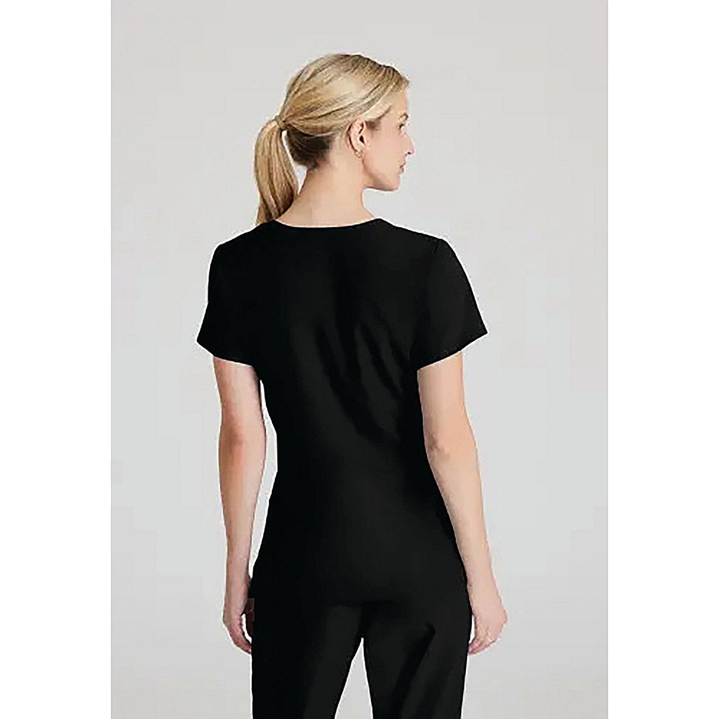 Skechers Female V Neck Scrub Top, Black, 2XL