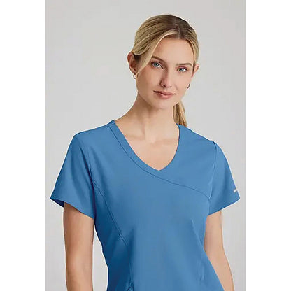 Skechers Female V Neck Scrub Top, Ceil Blue, 2XL