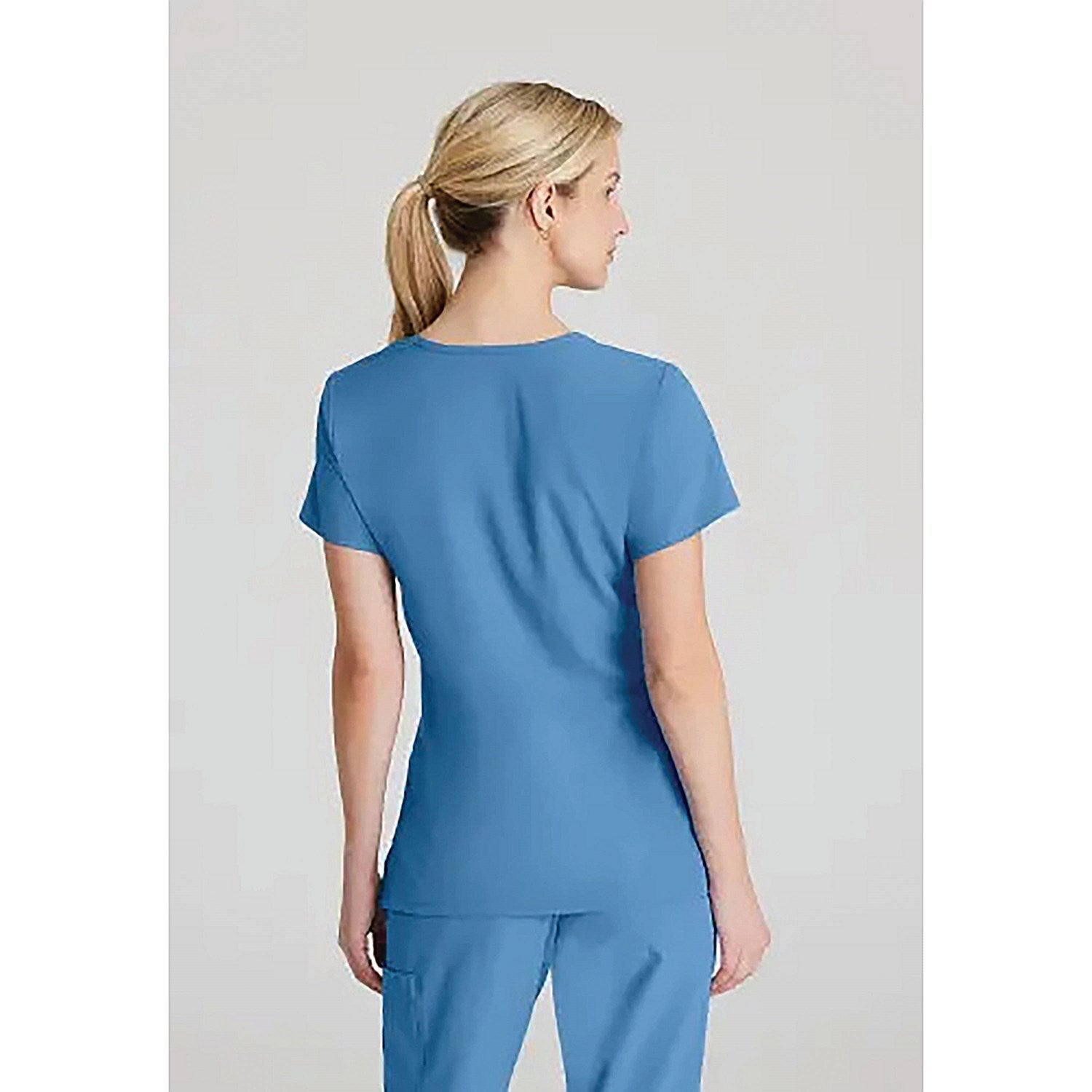 Skechers Female V Neck Scrub Top, Ceil Blue, 2XL Easy2Order : WIS11704