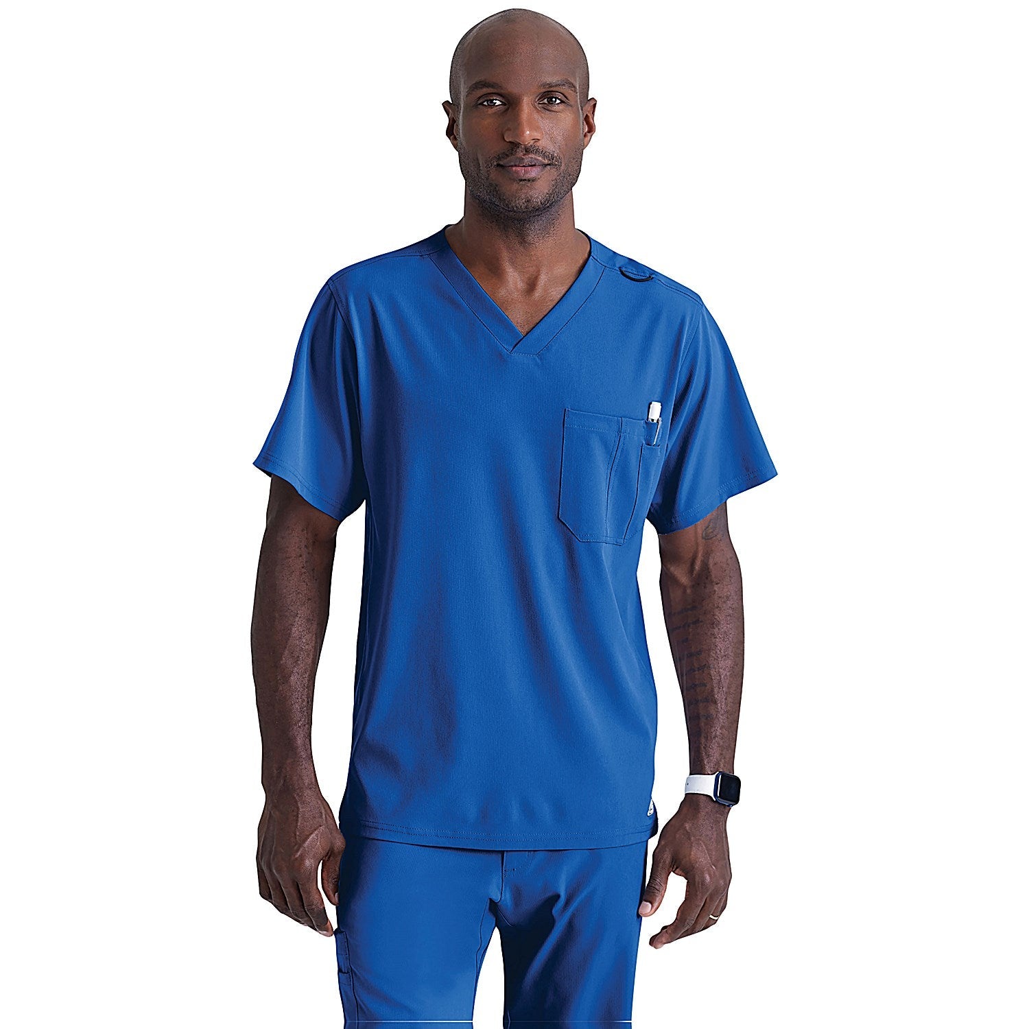 Skechers Unisex V Neck Scrub Top, Royal Blue, Large Easy2Order : WIS12417