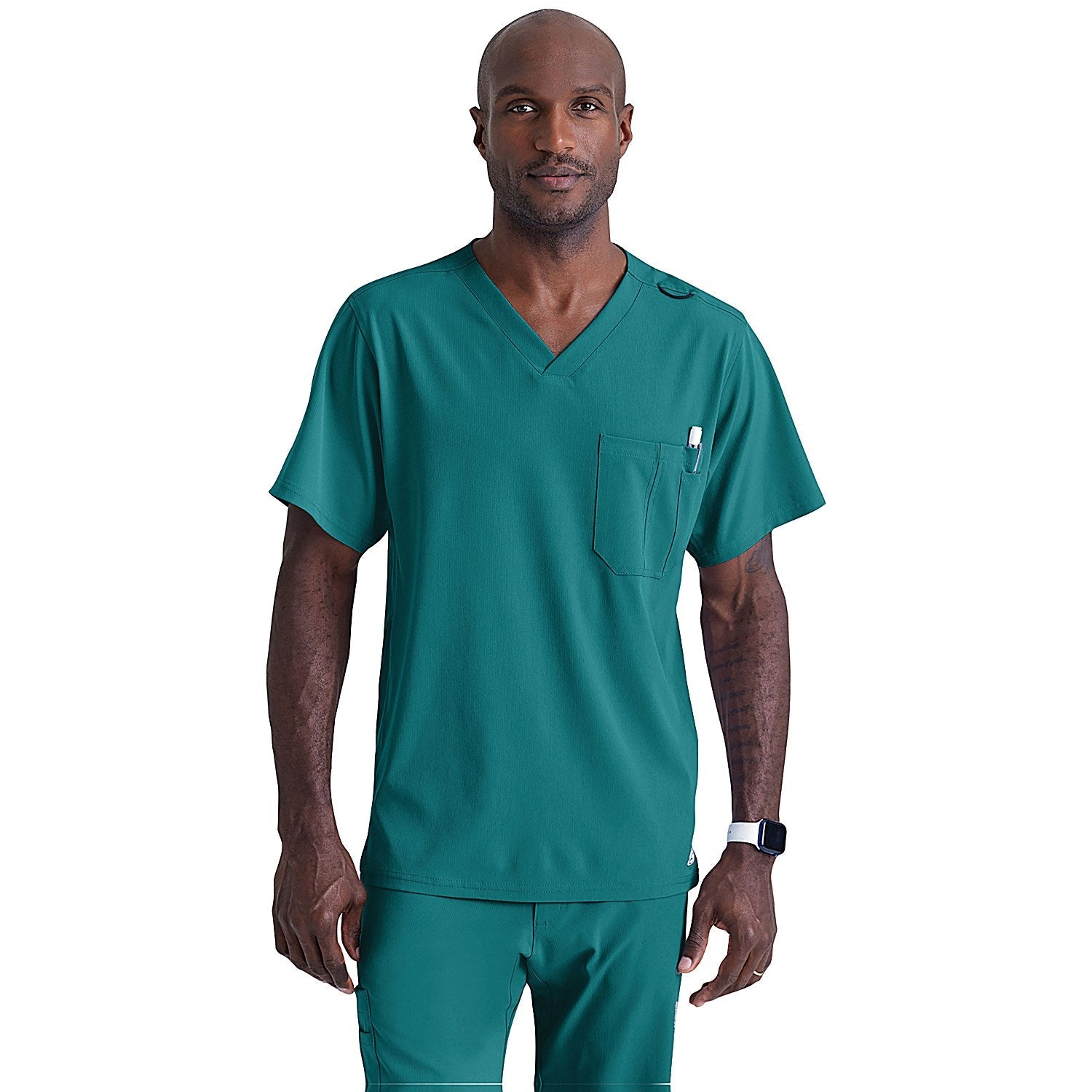 Skechers Unisex V Neck Scrub Top, Teal Blue, Small Easy2Order : WIS12435