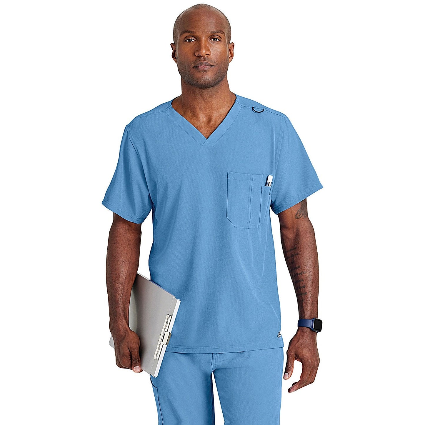Skechers Unisex V Neck Scrub Top, Ceil Blue, XS Easy2Order : WIS12439