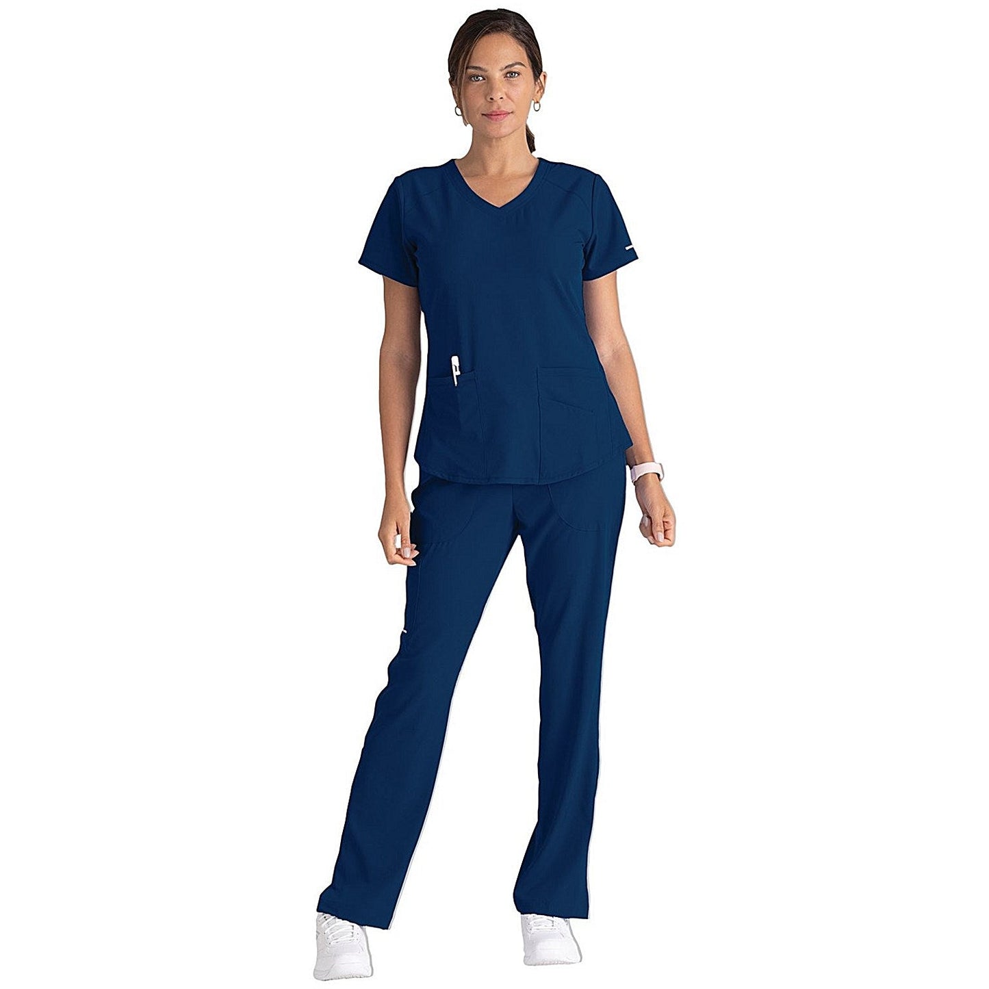 Skechers SK101 Breeze Female Scrub Top, Navy, Size XS