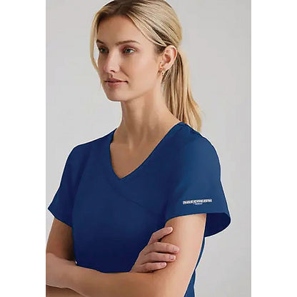 Skechers Female V Neck Scrub Top, Navy, 4XL