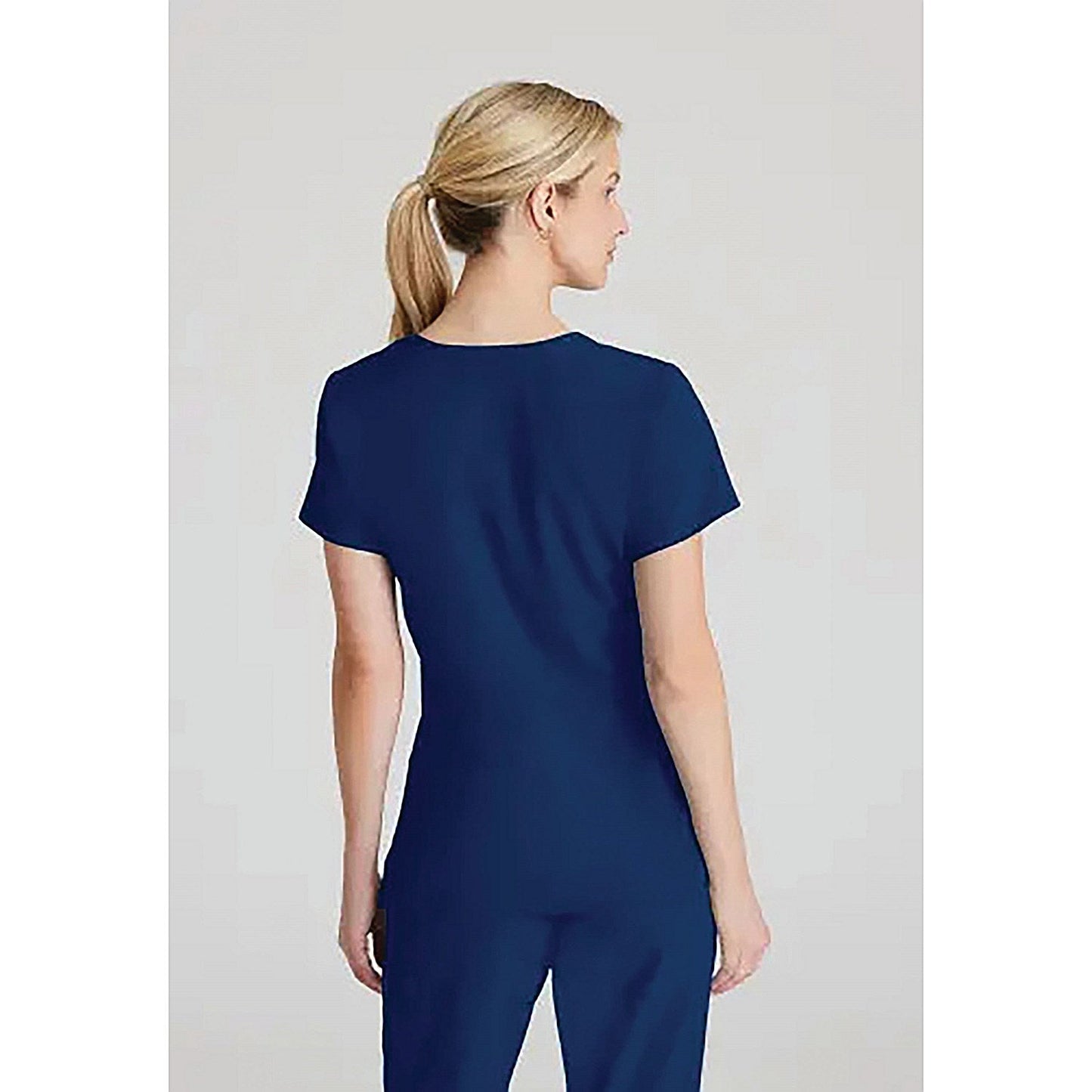 Skechers Female V Neck Scrub Top, Navy, 4XL