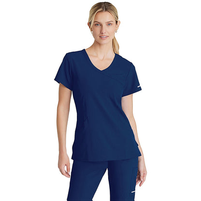 Skechers Female V Neck Scrub Top, Navy, 5XL