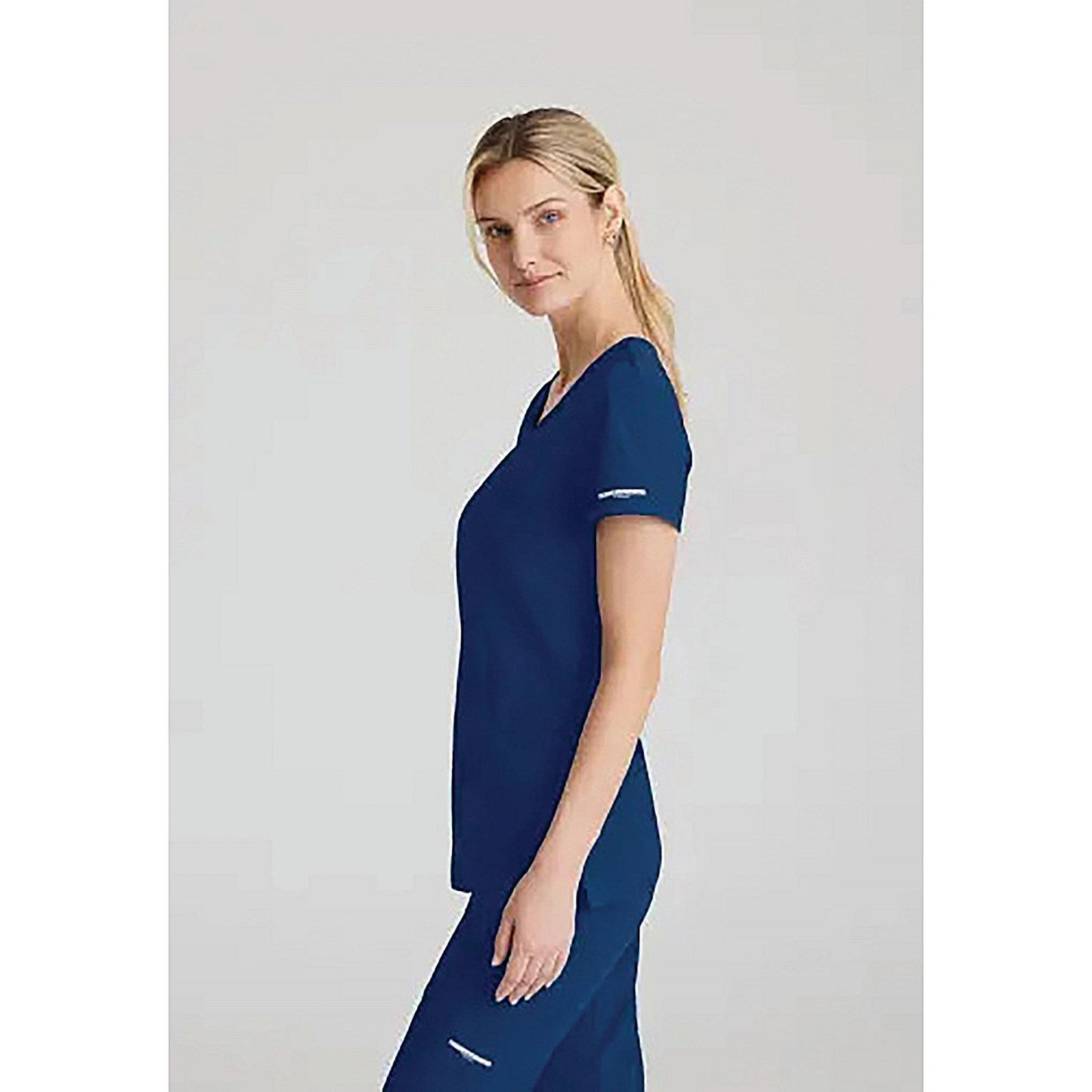 Skechers Female V Neck Scrub Top, Navy, 5XL
