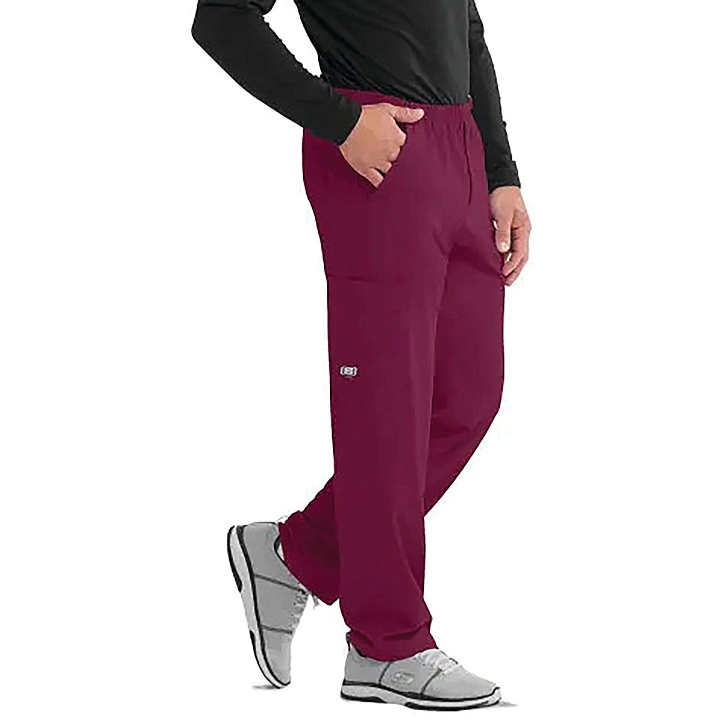 Skechers Unisex Drawcord Scrub Trousers, Wine, Small