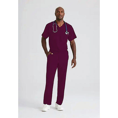 Skechers Unisex Drawcord Scrub Trousers, Wine, Small