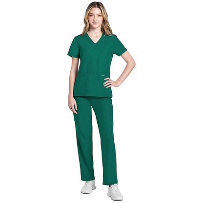 Cherokee Originals Ultra Female V-neck Scrub Top, Hunter Green, Medium