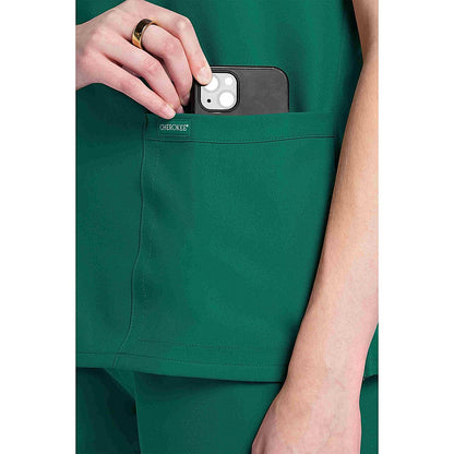 Cherokee Originals Ultra Female V-neck Scrub Top, Hunter Green, Medium