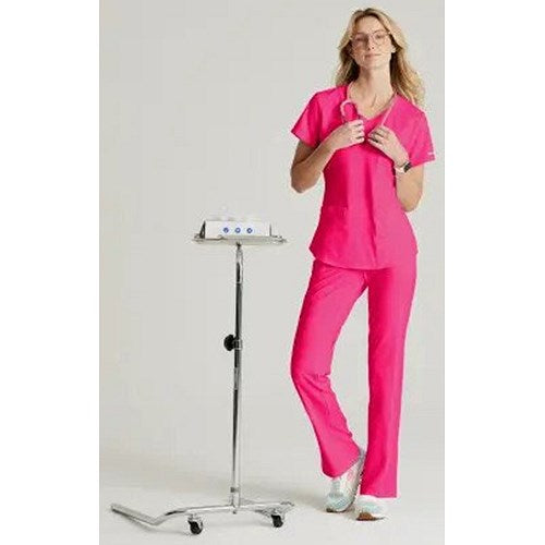 Skechers SK101 Breeze Female Scrub Top, Vibrance Pink, Size 3XL