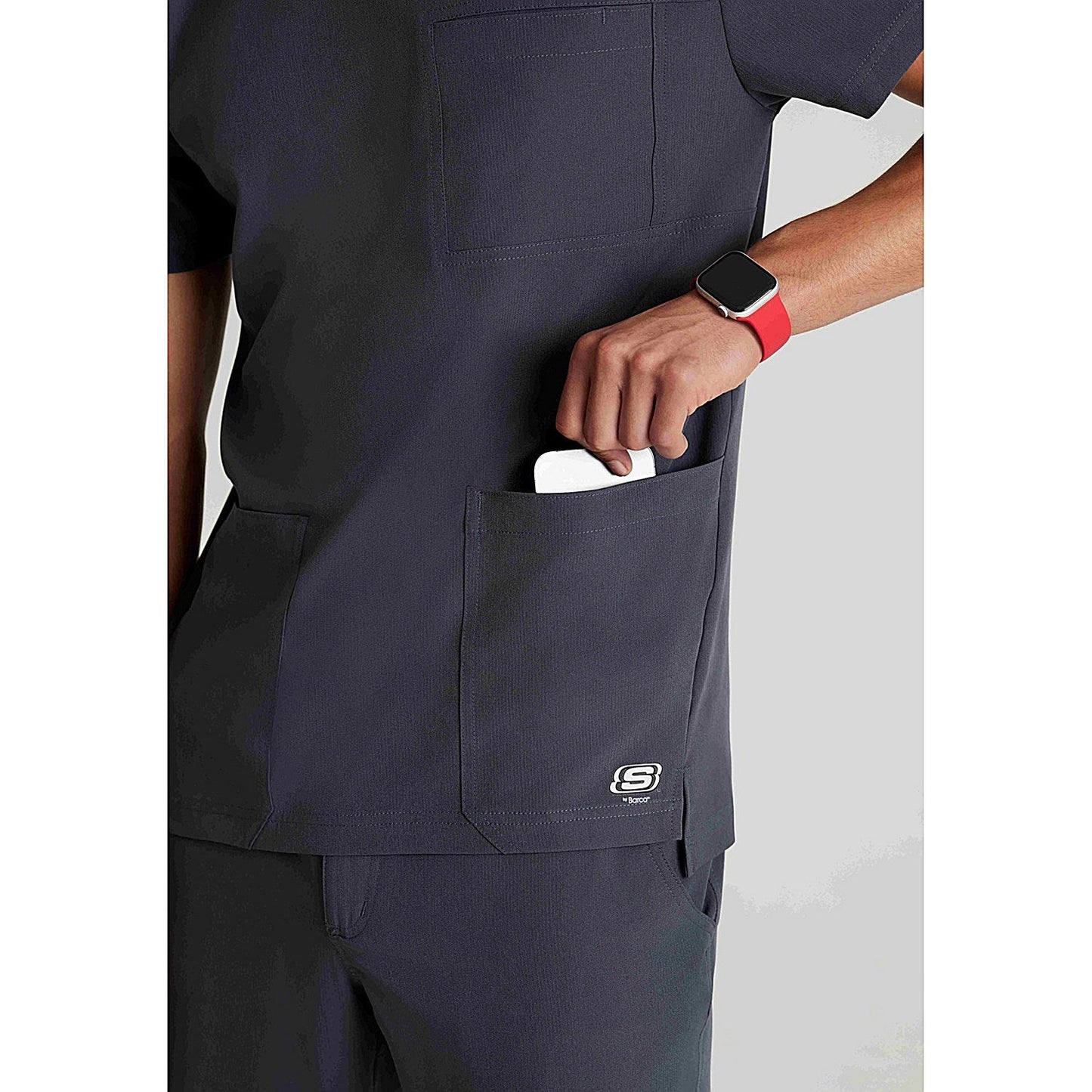 Skechers SKT193 Thesis Scrub Top, Pewter, Size 3XL