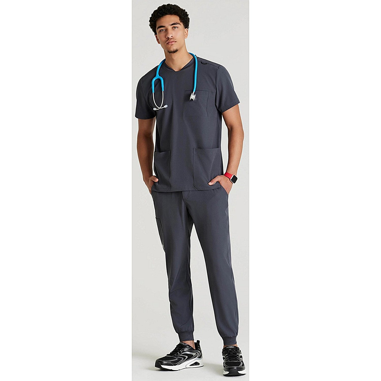 Skechers SKT193 Thesis Scrub Top, Pewter, Size 5XL Easy2Order : WIS18132