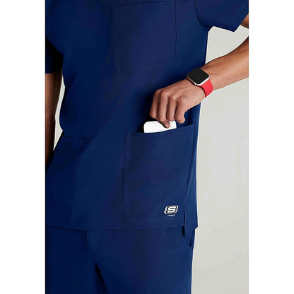 Skechers SKT193 Thesis Scrub Top, Navy, Size 3XL