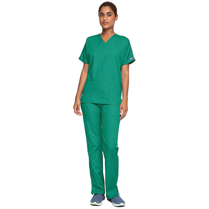 Cherokee Unisex Scrub Top, Surgical Green, 2XS