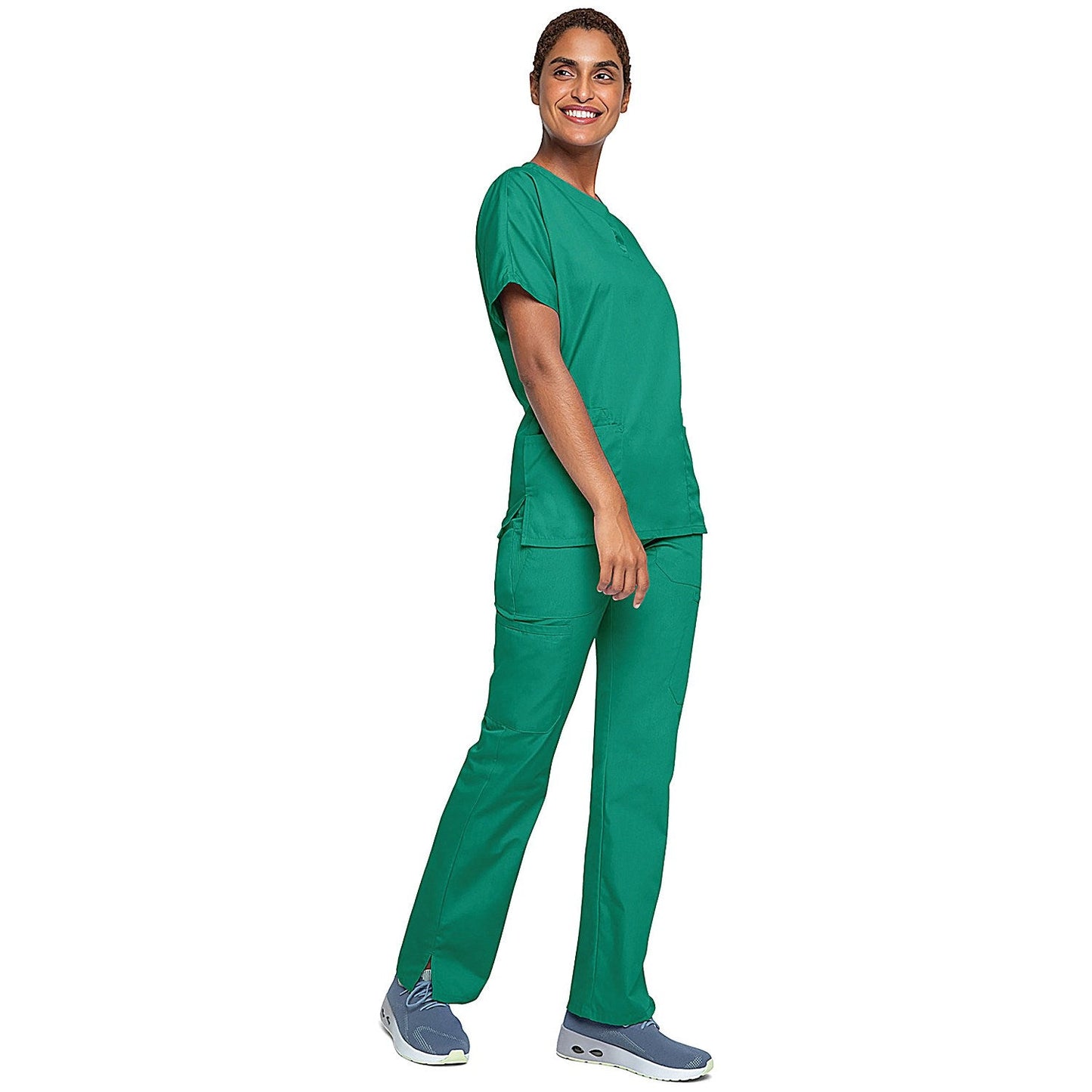 Cherokee Unisex Scrub Top, Surgical Green, 2XS