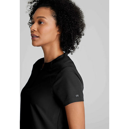 Work in Style Female Nursing Tunic, Navy with Purple Trim, 32 Inch