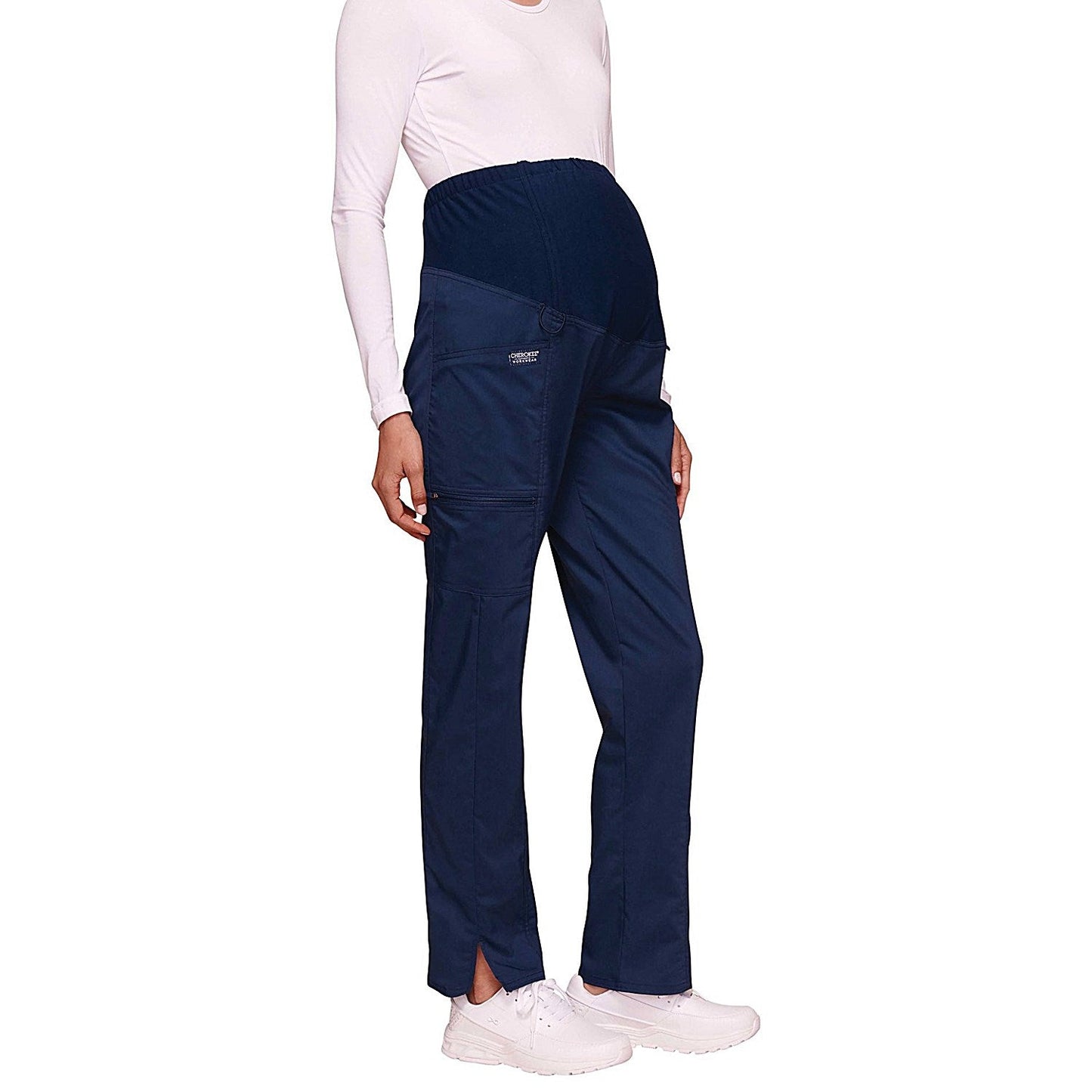 Cherokee WWE155 Revolution Maternity Trousers, Navy, Size 2XL