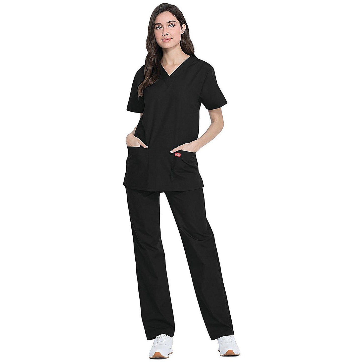 Dickies DKP520C Unisex Scrub Set Top and Trousers, Black, Size 2XS Easy2Order : WIS21430