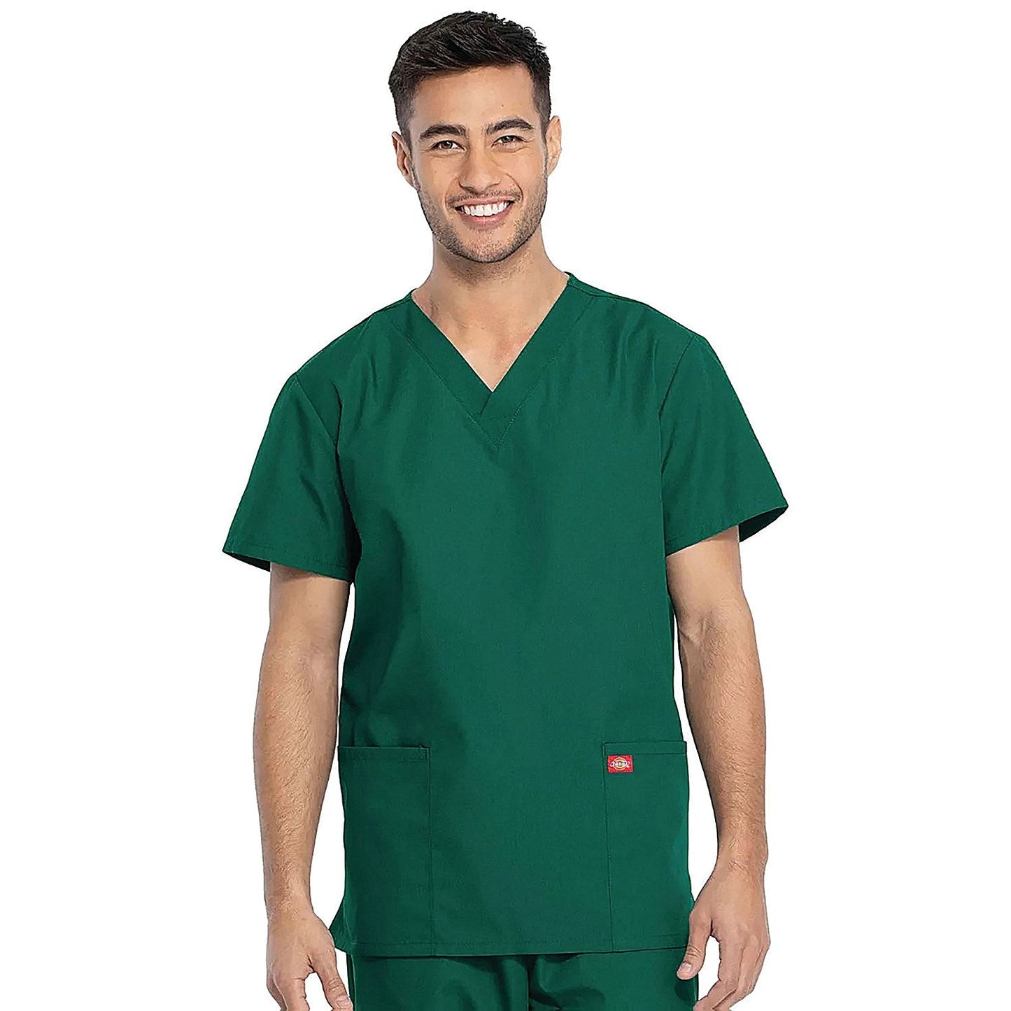 Dickies DKP520C Unisex Scrub Set Top and Trousers, Hunter Green, Size Small