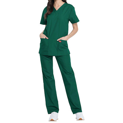 Dickies DKP520C Unisex Scrub Set Top and Trousers, Hunter Green, Size XS