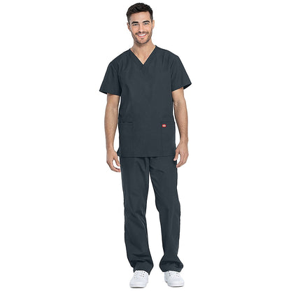 Dickies DKP520C Unisex Scrub Set Top and Trousers, Pewter, Size Medium