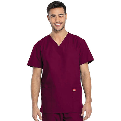 Dickies DKP520C Unisex Scrub Set Top and Trousers, Wine, Size XL