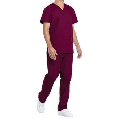 Dickies DKP520C Unisex Scrub Set Top and Trousers, Wine, Size XL