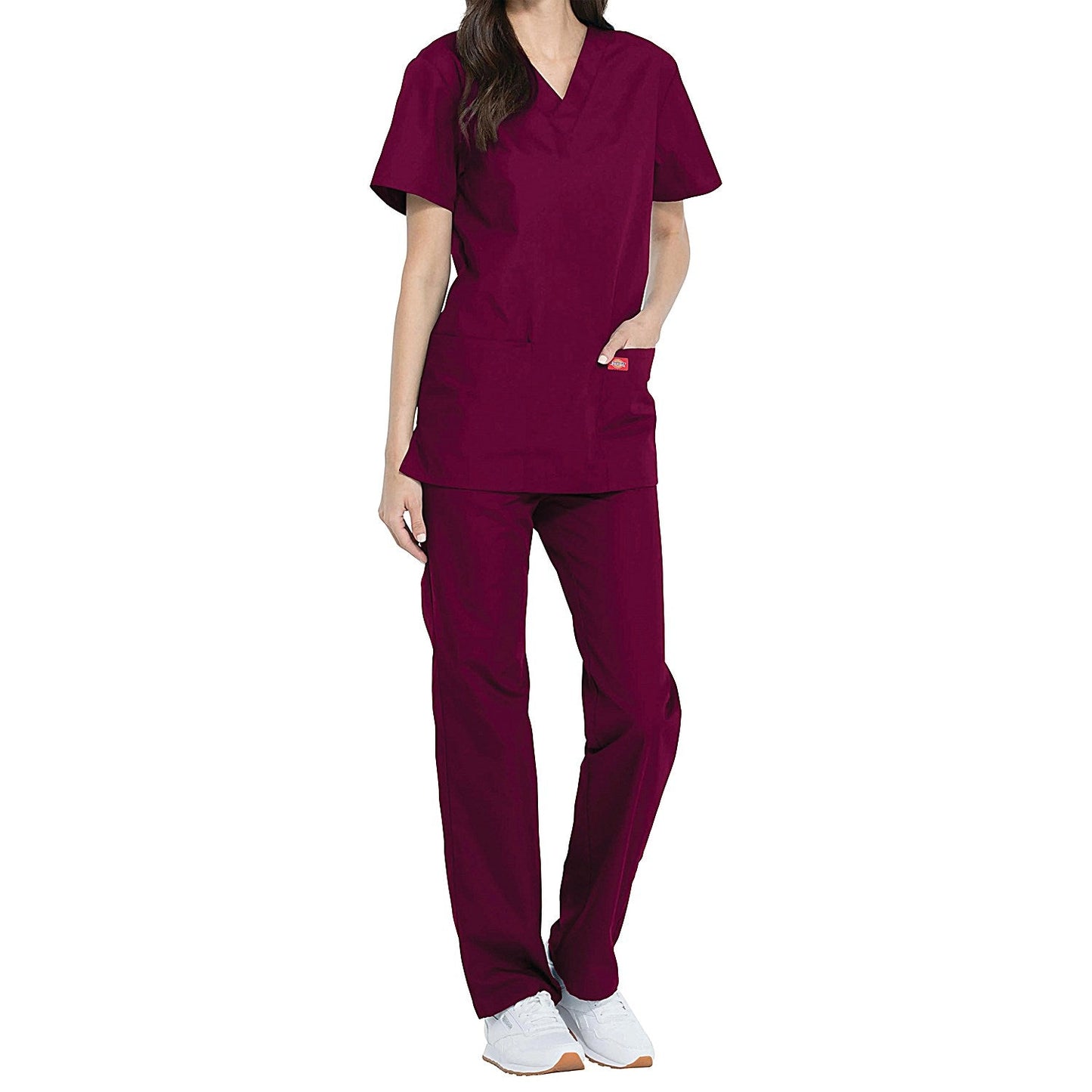 Dickies DKP520C Unisex Scrub Set Top and Trousers, Wine, Size XL Easy2Order : WIS21508