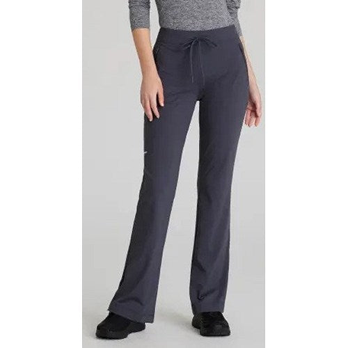 Skechers Slip-ins Glide Knit Flare Scrub Trousers, Pewter Grey, Small, Regular Leg