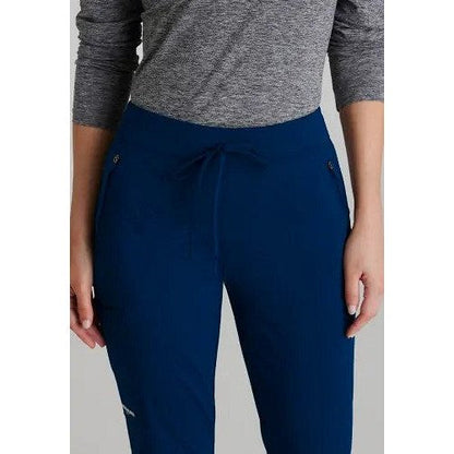 Skechers Slip-ins Glide Knit Flare Scrub Trousers, Navy Blue, XS, Regular Leg