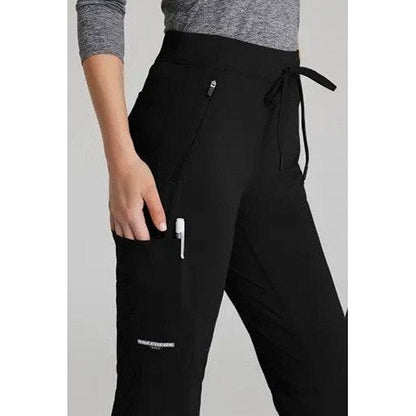 Skechers Slip-ins Glide Knit Flare Scrub Trousers, Black, Medium, Short Leg