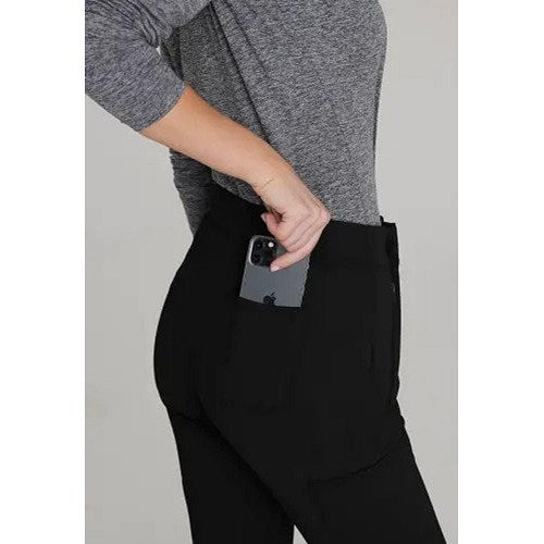 Skechers Slip-ins Glide Knit Flare Scrub Trousers, Black, XL, Short Leg