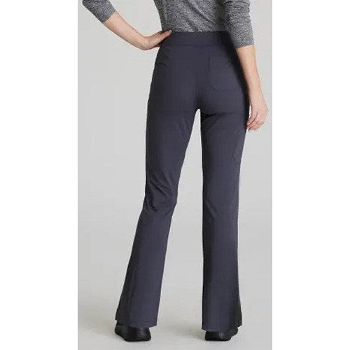 Skechers Slip-ins Glide Knit Flare Scrub Trousers, Pewter Grey, XL, Short Leg