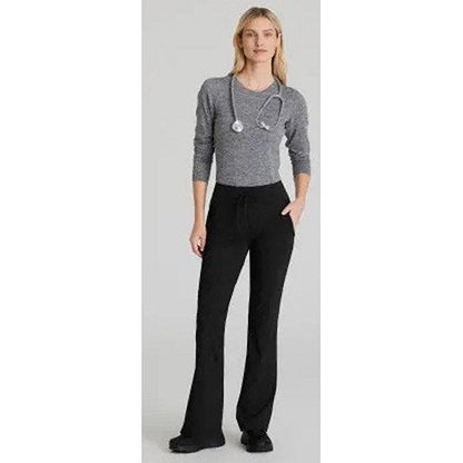 Skechers Slip-ins Glide Knit Flare Scrub Trousers, Black, XL, Tall Leg