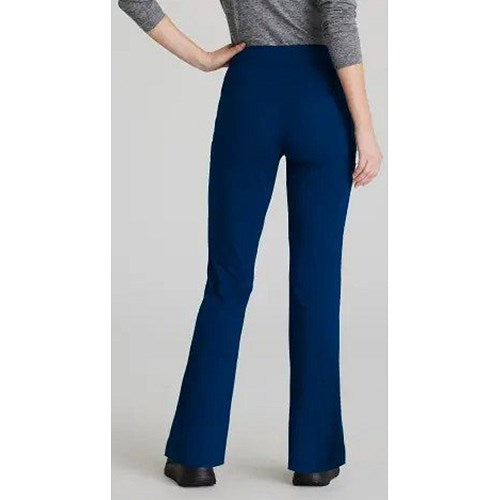 Skechers Slip-ins Glide Knit Flare Scrub Trousers, Navy Blue, Medium, Tall Leg