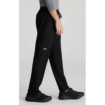 Skechers Slip-ins Rebound Knit Scrub Trousers, Black, Large, Regular Leg